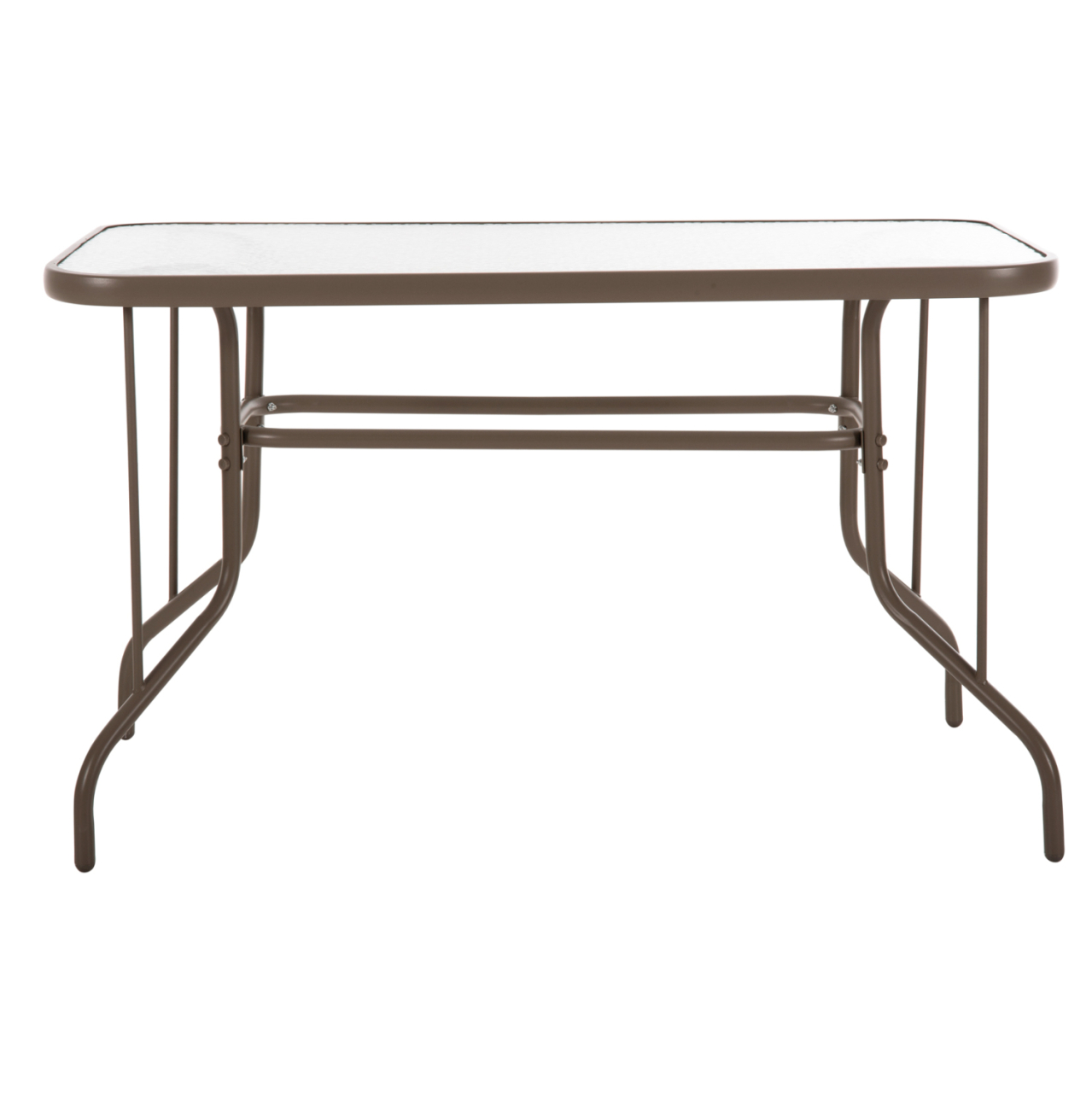 OUTDOOR METALLIC TABLE ADAM HM5679.04 CHAMPAGNE COLOR WITH REINFORCED GLASS TOP 120Χ70Χ71Hcm. [4]