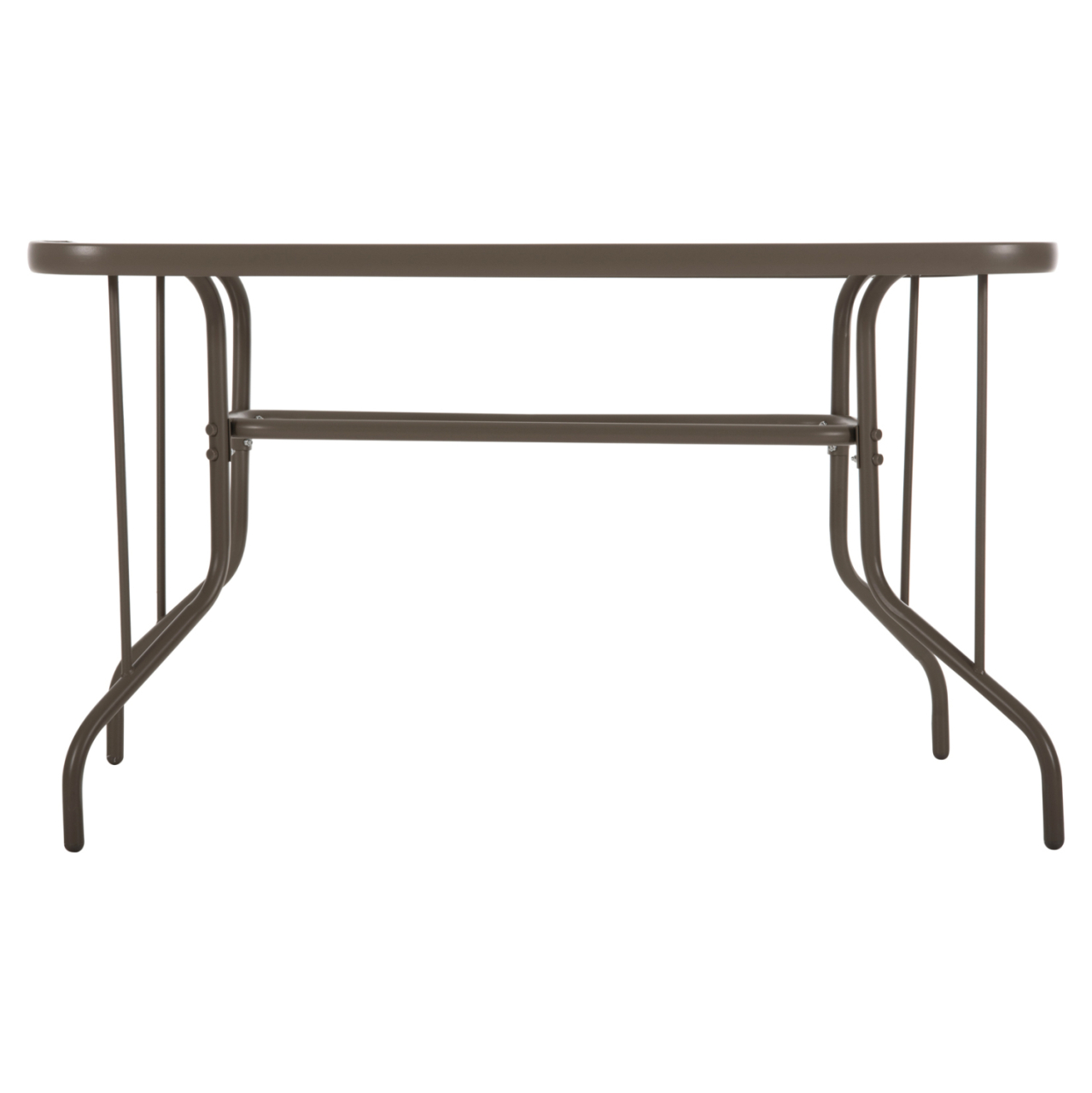 OUTDOOR METALLIC TABLE ADAM HM5679.04 CHAMPAGNE COLOR WITH REINFORCED GLASS TOP 120Χ70Χ71Hcm. [5]