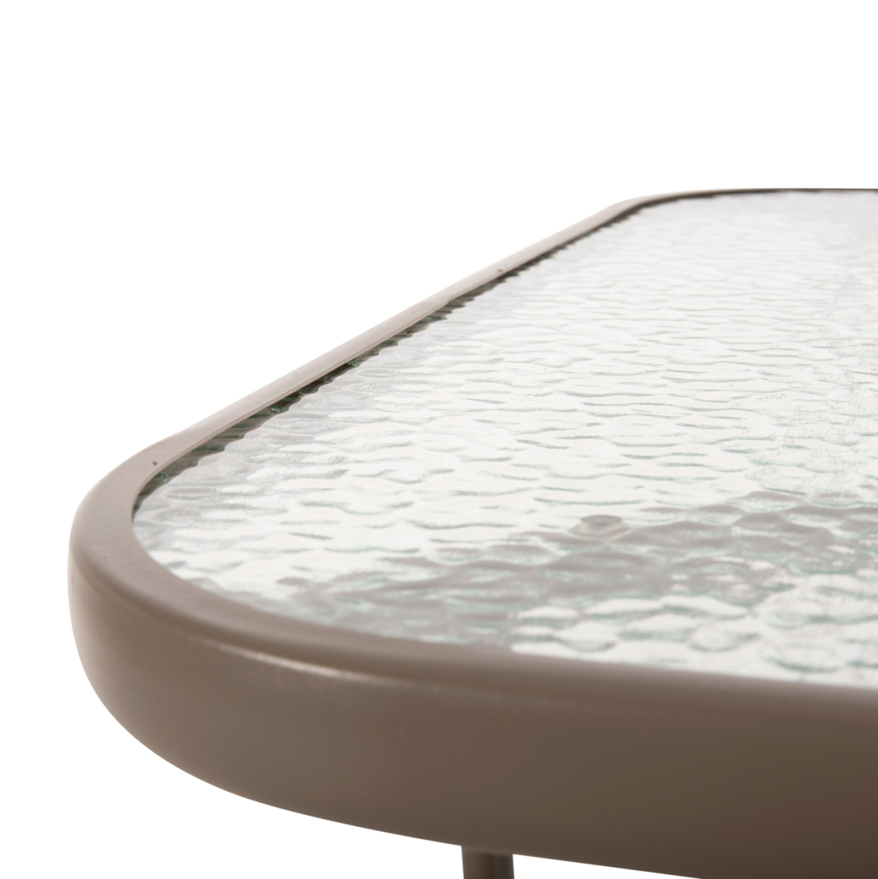 OUTDOOR METALLIC TABLE ADAM HM5679.04 CHAMPAGNE COLOR WITH REINFORCED GLASS TOP 120Χ70Χ71Hcm. [6]