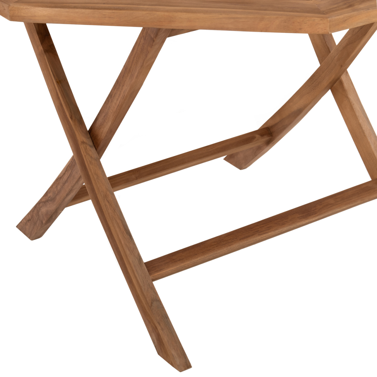OUTDOOR POLYGON DINING TABLE KENDALL HM9545 FOLDABLE TEAK IN NATURAL COLOR 120x120x75Hcm. [6]