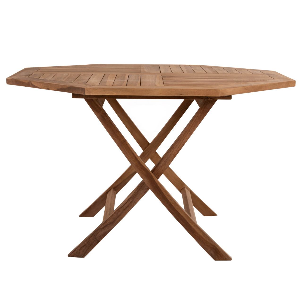 OUTDOOR POLYGON DINING TABLE KENDALL HM9545 FOLDABLE TEAK IN NATURAL COLOR 120x120x75Hcm. [4]