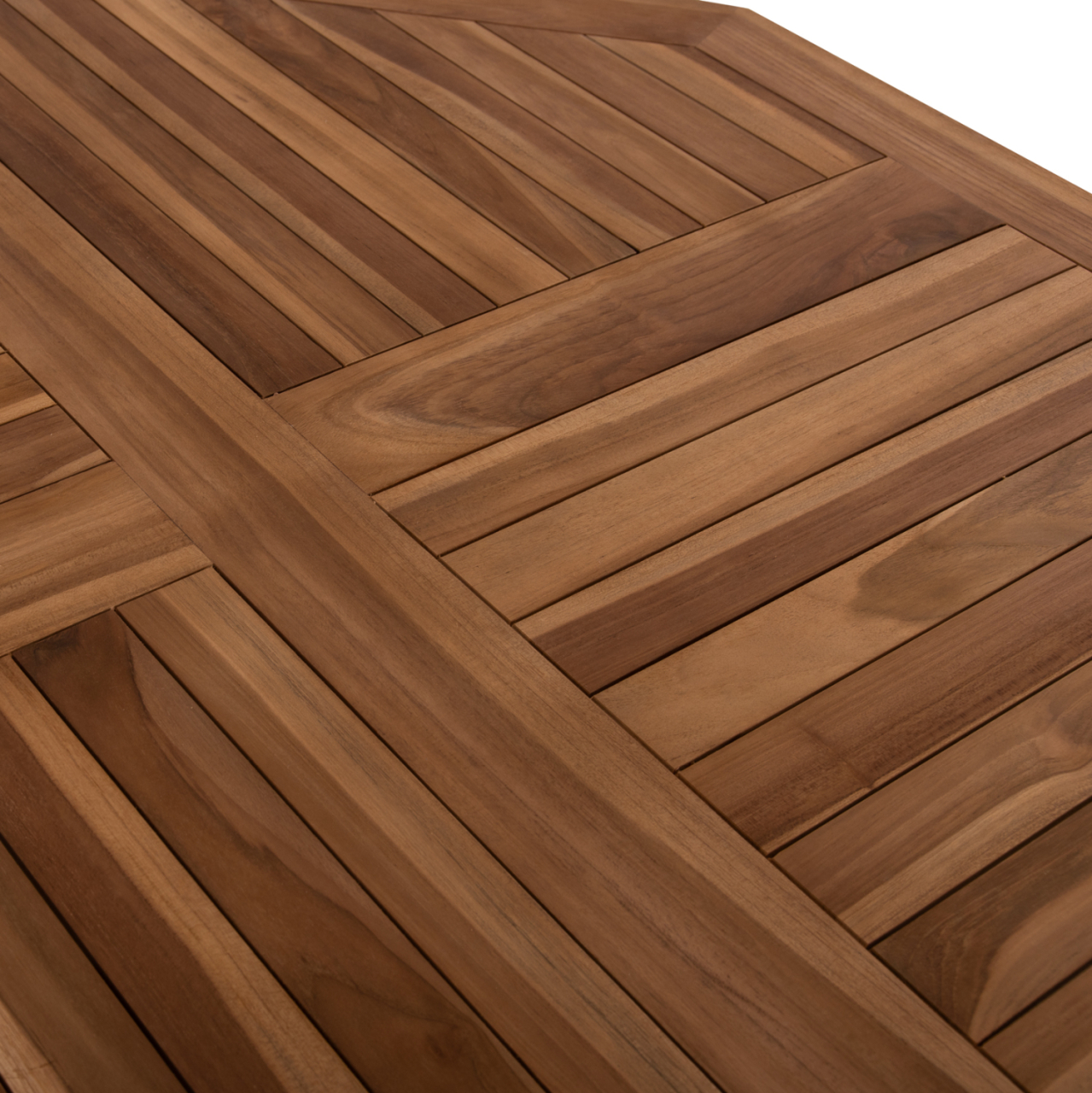 OUTDOOR POLYGON DINING TABLE KENDALL HM9545 FOLDABLE TEAK IN NATURAL COLOR 120x120x75Hcm. [5]