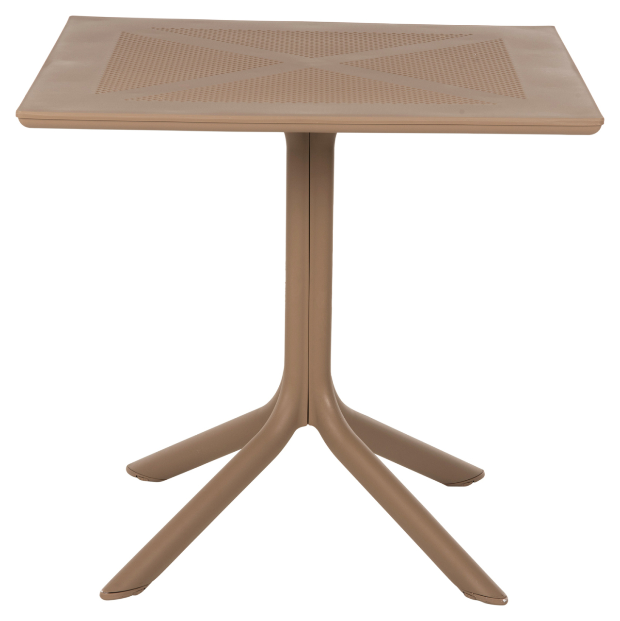 OUTDOOR POLYPROPYLENE SQUARE TABLE LUNAR HM5930.14 CAPPUCCINO 80x80x75Hcm. [3]