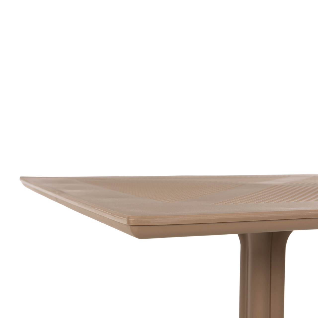 OUTDOOR POLYPROPYLENE SQUARE TABLE LUNAR HM5930.14 CAPPUCCINO 80x80x75Hcm. [6]