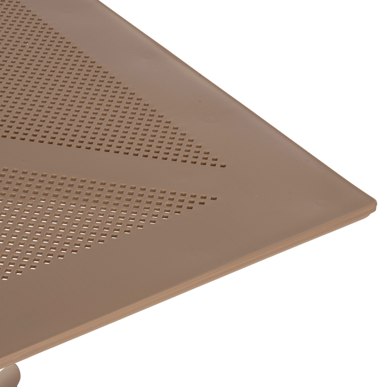 OUTDOOR POLYPROPYLENE SQUARE TABLE LUNAR HM5930.14 CAPPUCCINO 80x80x75Hcm. [4]