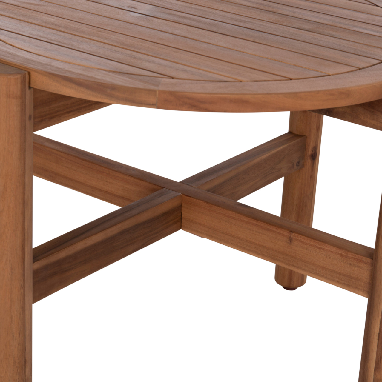 OUTDOOR ROUND COFFEE TABLE SANJI HM6222 ACACIA WOOD IN NATURAL COLOR Φ66x48.5Hcm [8]