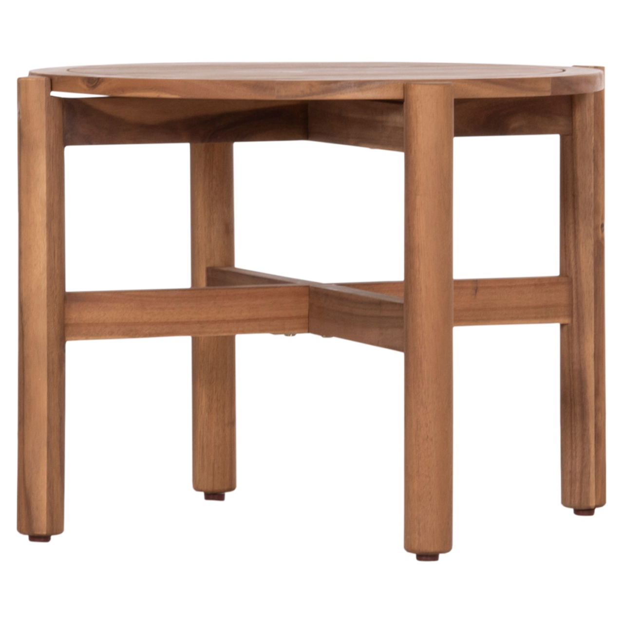 OUTDOOR ROUND COFFEE TABLE SANJI HM6222 ACACIA WOOD IN NATURAL COLOR Φ66x48.5Hcm [5]