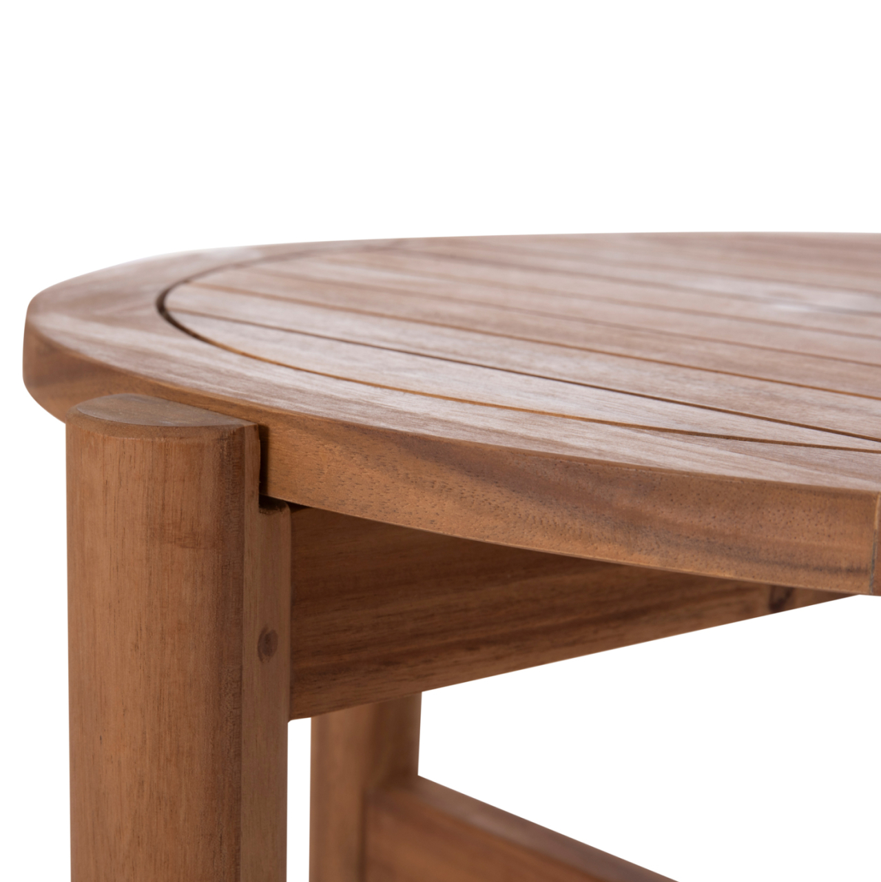 OUTDOOR ROUND COFFEE TABLE SANJI HM6222 ACACIA WOOD IN NATURAL COLOR Φ66x48.5Hcm [9]