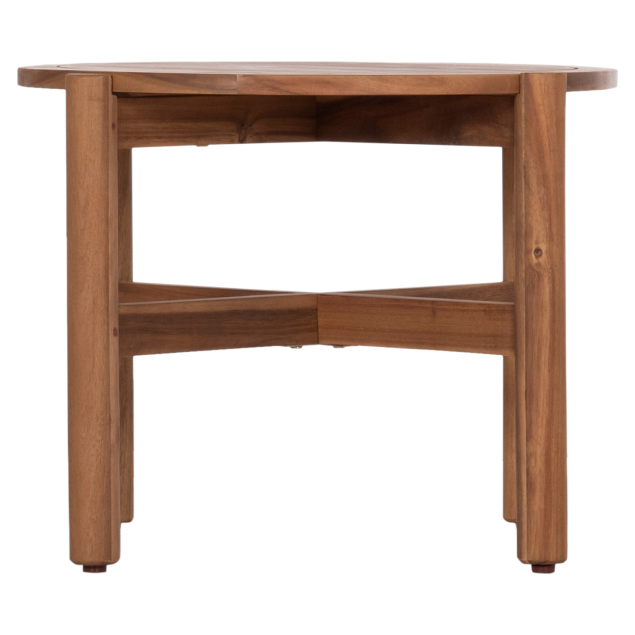 OUTDOOR ROUND COFFEE TABLE SANJI HM6222 ACACIA WOOD IN NATURAL COLOR Φ66x48.5Hcm [4]