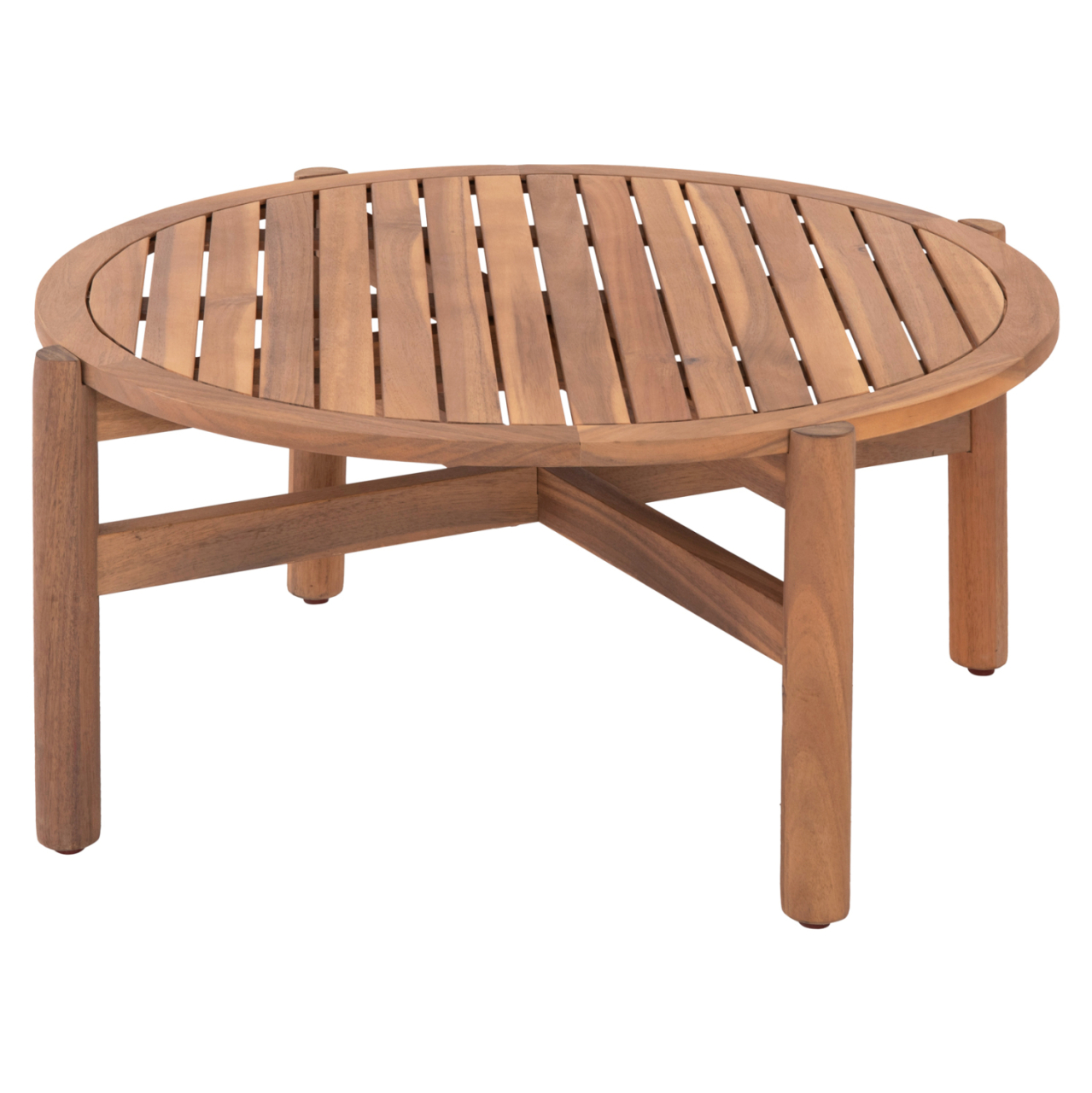 OUTDOOR ROUND COFFEE TABLE SANJI HM6228 ACACIA WOOD IN NATURAL COLOR Φ86x41,5Hcm [4]