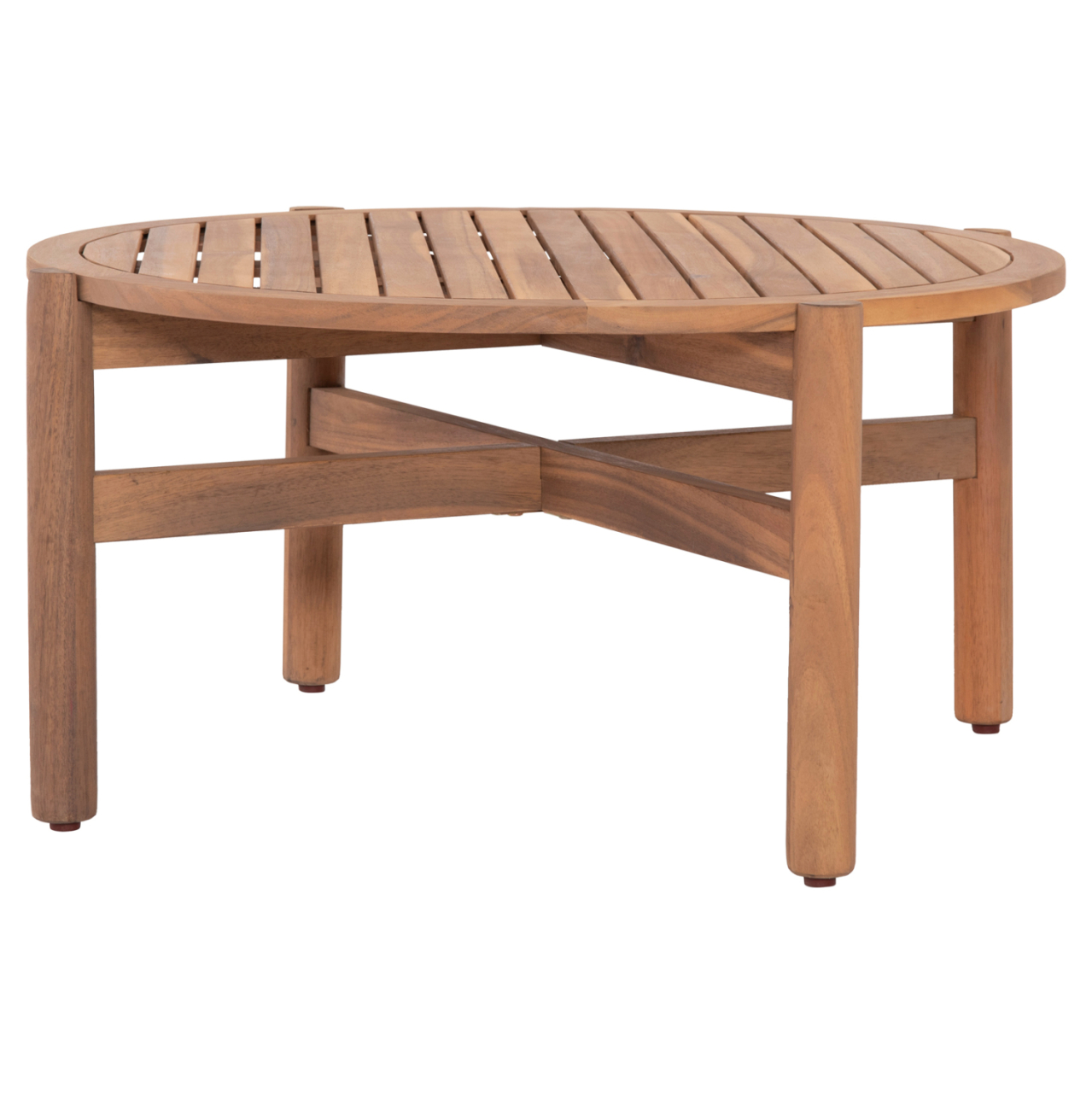 OUTDOOR ROUND COFFEE TABLE SANJI HM6228 ACACIA WOOD IN NATURAL COLOR Φ86x41,5Hcm [5]