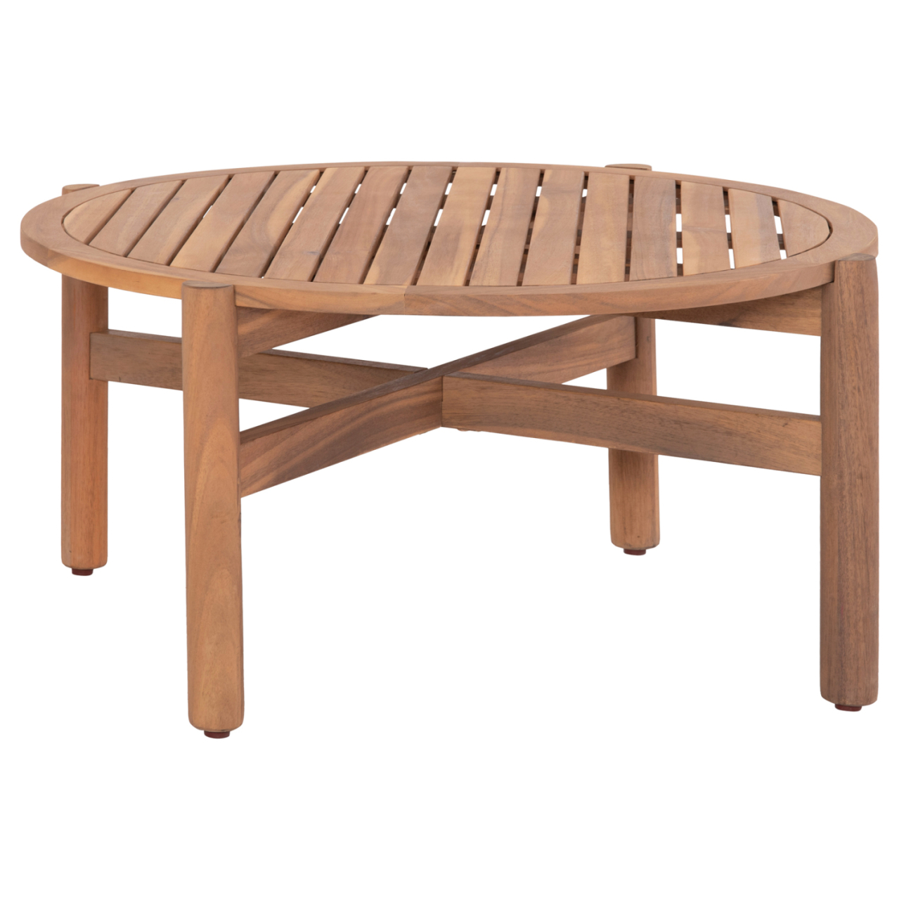 OUTDOOR ROUND COFFEE TABLE SANJI HM6228 ACACIA WOOD IN NATURAL COLOR Φ86x41,5Hcm [3]