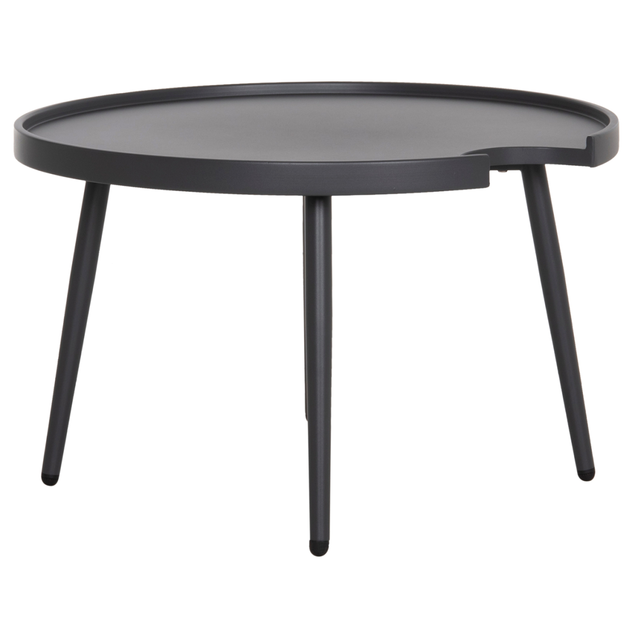 OUTDOOR ROUND COFFEE TABLE TEROC HM6434.01 ALUMINUM IN GREY Φ70x44Hcm [3]