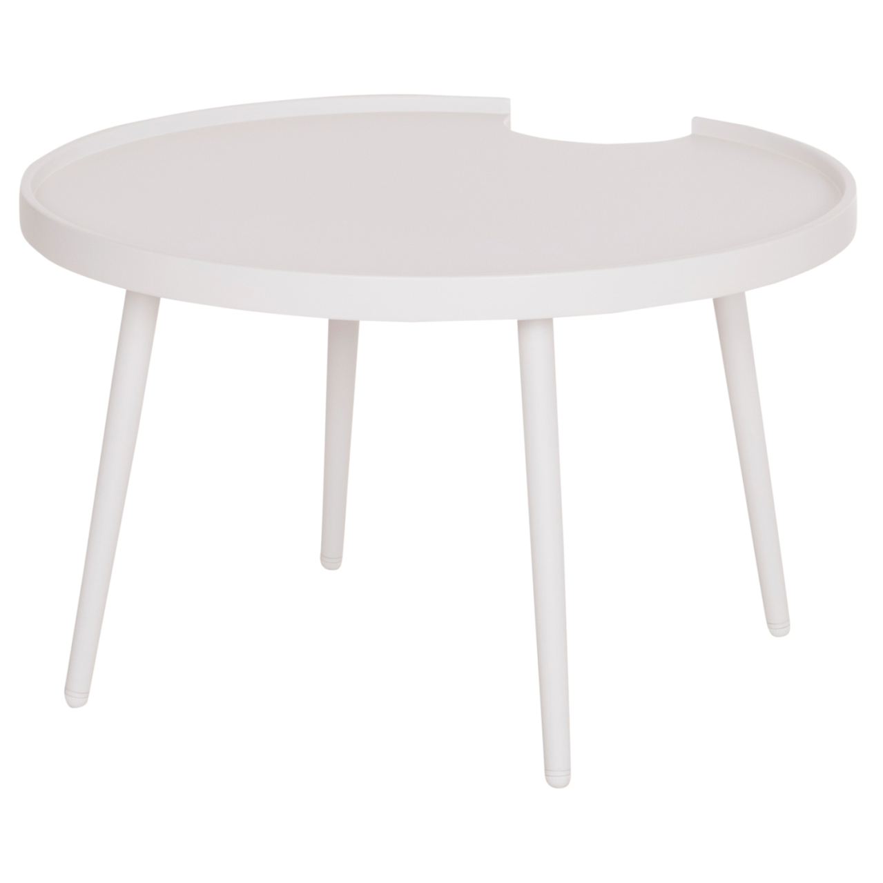 OUTDOOR ROUND COFFEE TABLE TEROC HM6434.02 ALUMINUM IN WHITE Φ70x44Hcm [6]