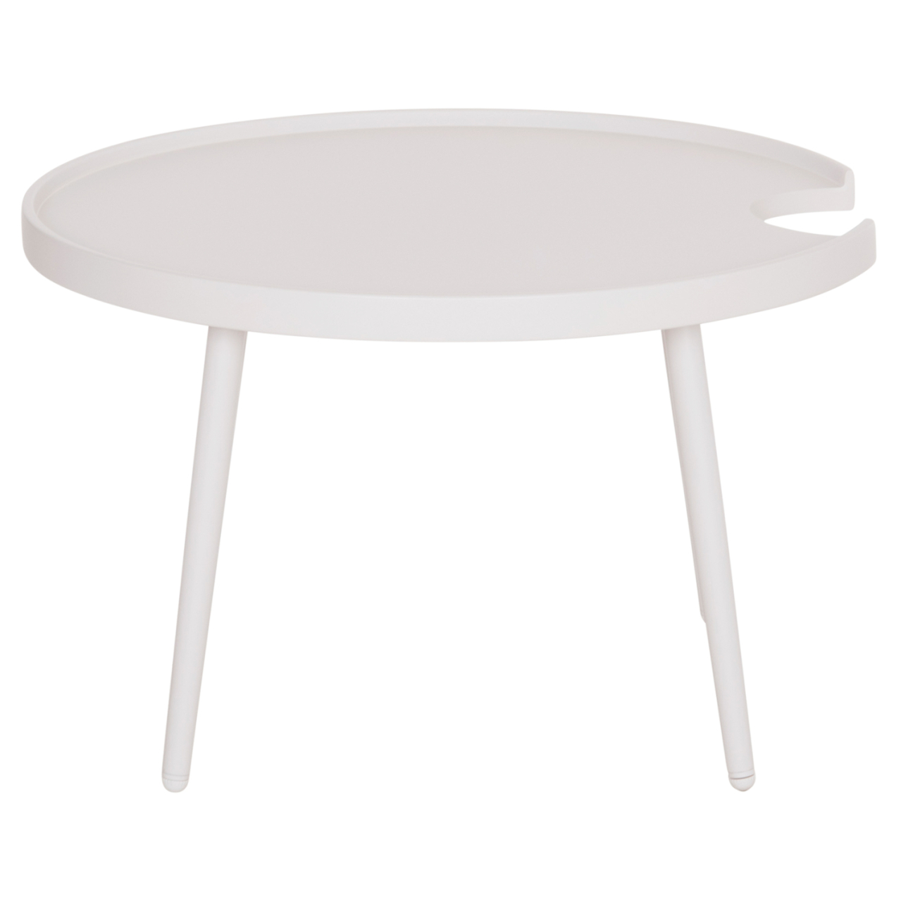 OUTDOOR ROUND COFFEE TABLE TEROC HM6434.02 ALUMINUM IN WHITE Φ70x44Hcm [4]