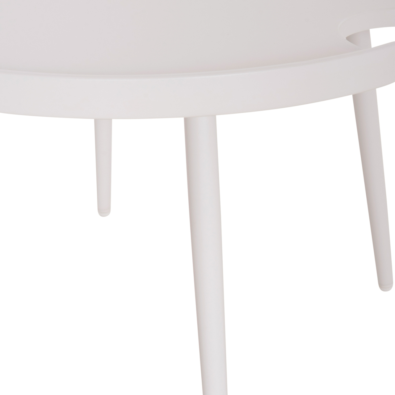 OUTDOOR ROUND COFFEE TABLE TEROC HM6434.02 ALUMINUM IN WHITE Φ70x44Hcm [10]