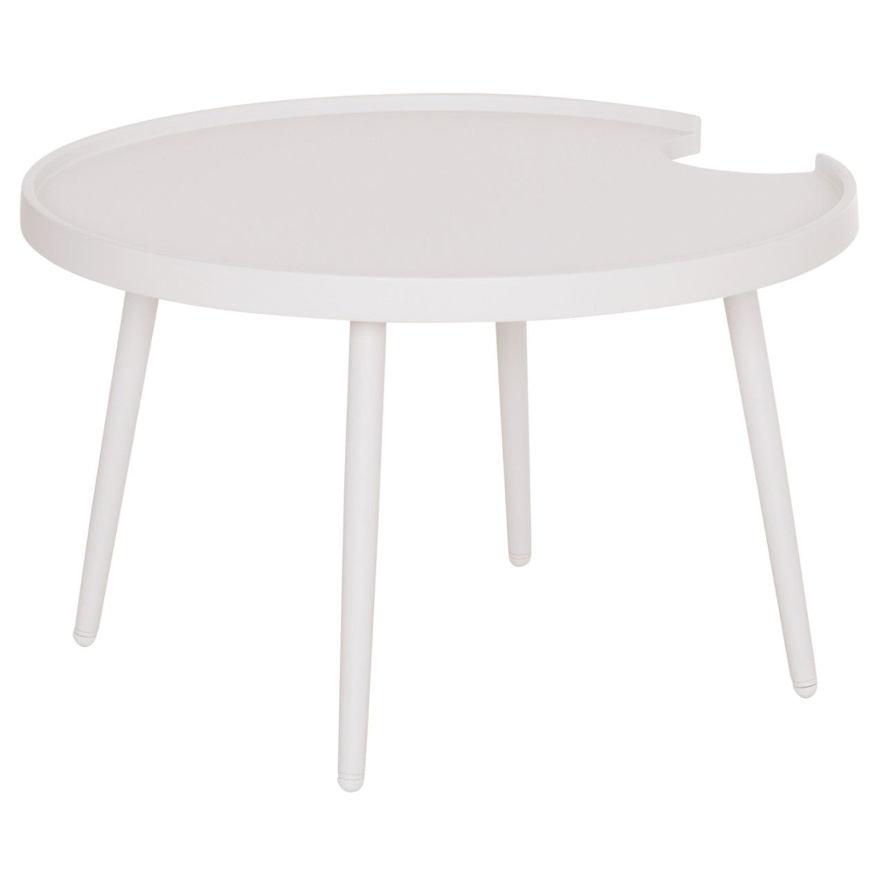 OUTDOOR ROUND COFFEE TABLE TEROC HM6434.02 ALUMINUM IN WHITE Φ70x44Hcm [5]
