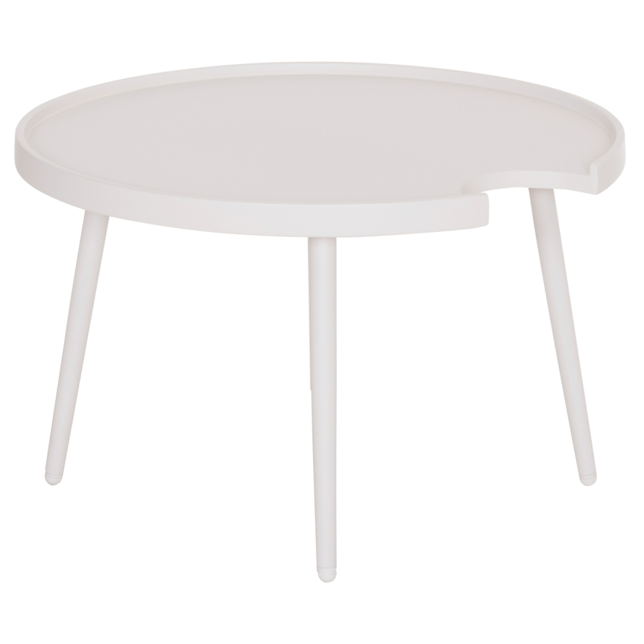OUTDOOR ROUND COFFEE TABLE TEROC HM6434.02 ALUMINUM IN WHITE Φ70x44Hcm [3]