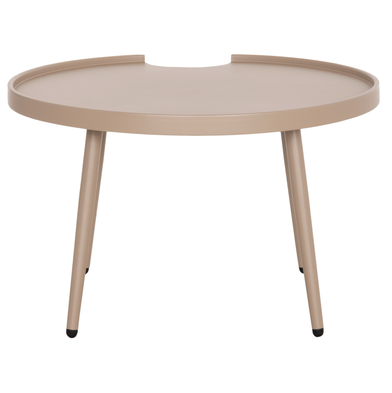 OUTDOOR ROUND COFFEE TABLE TEROC HM6434.03 ALUMINUM IN CAPPUCCINO Φ70x44Hcm [7]