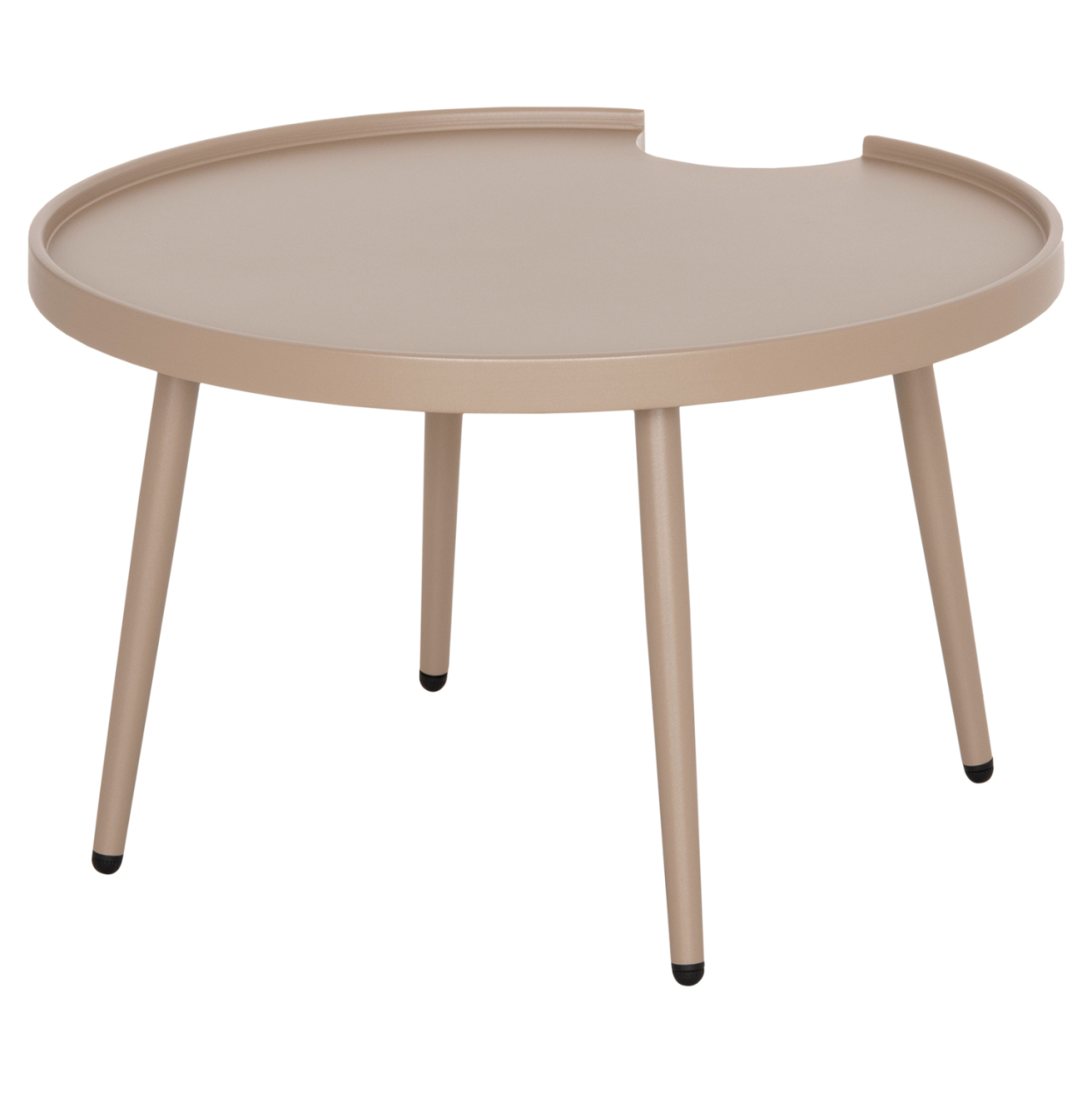 OUTDOOR ROUND COFFEE TABLE TEROC HM6434.03 ALUMINUM IN CAPPUCCINO Φ70x44Hcm [6]