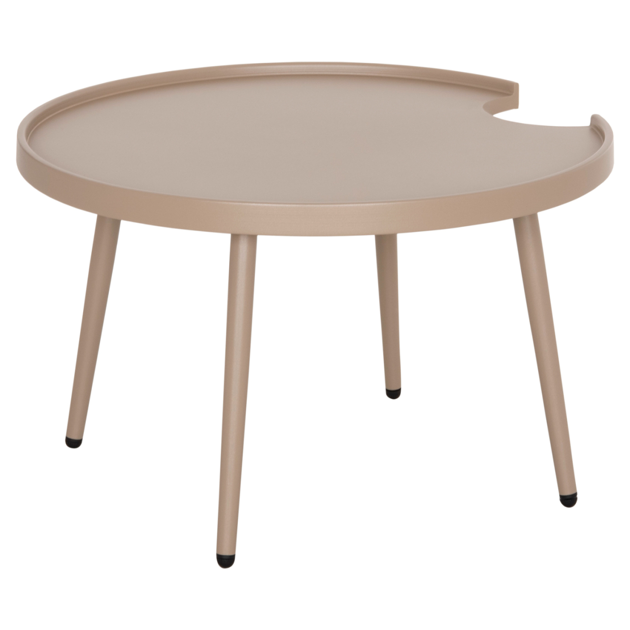 OUTDOOR ROUND COFFEE TABLE TEROC HM6434.03 ALUMINUM IN CAPPUCCINO Φ70x44Hcm [5]