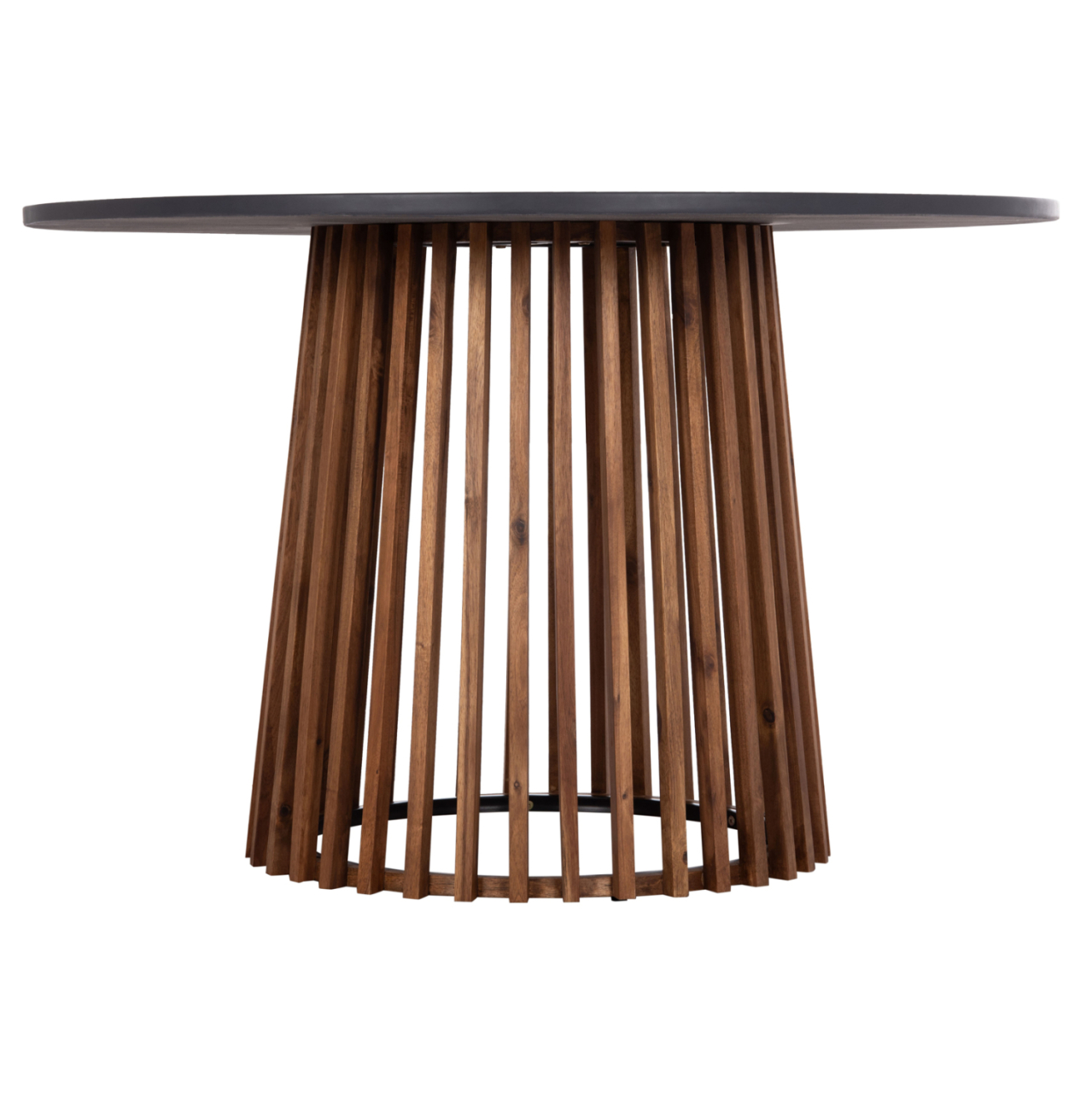 OUTDOOR ROUND DINING TABLE CRISTOBAL HM6235 ACACIA WOOD-CEMENT TOP Φ120x77Hcm. [3]