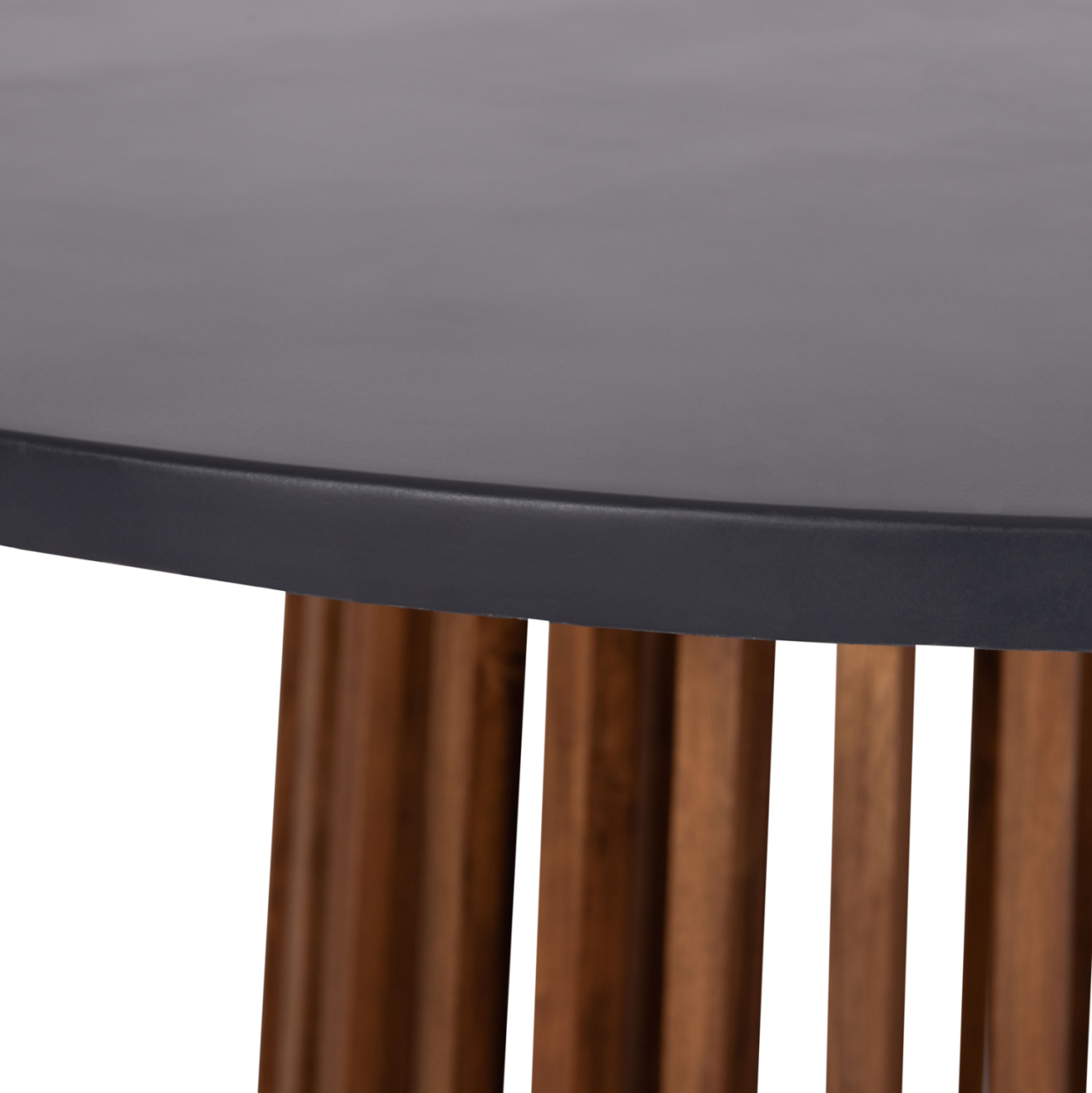 OUTDOOR ROUND DINING TABLE CRISTOBAL HM6235 ACACIA WOOD-CEMENT TOP Φ120x77Hcm. [4]