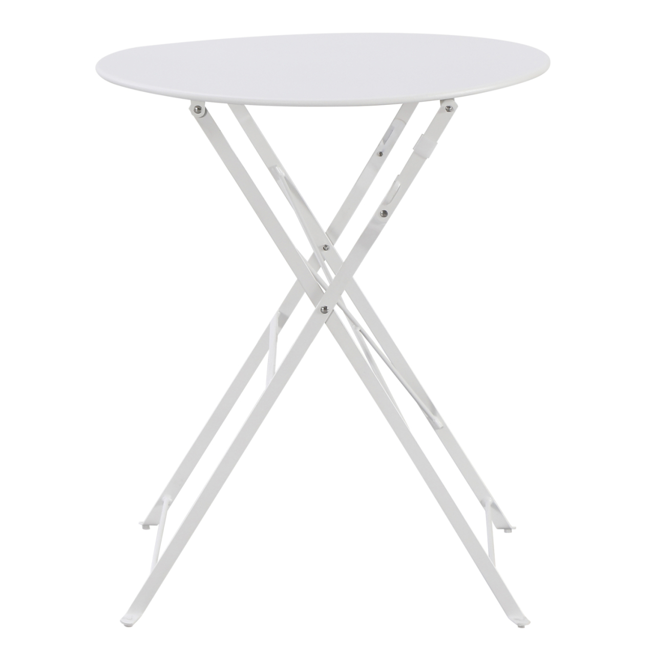 OUTDOOR ROUND FOLDABLE TABLE SOPHIE HM6336.01 METAL IN WHITE Φ60x70Hcm. [2]