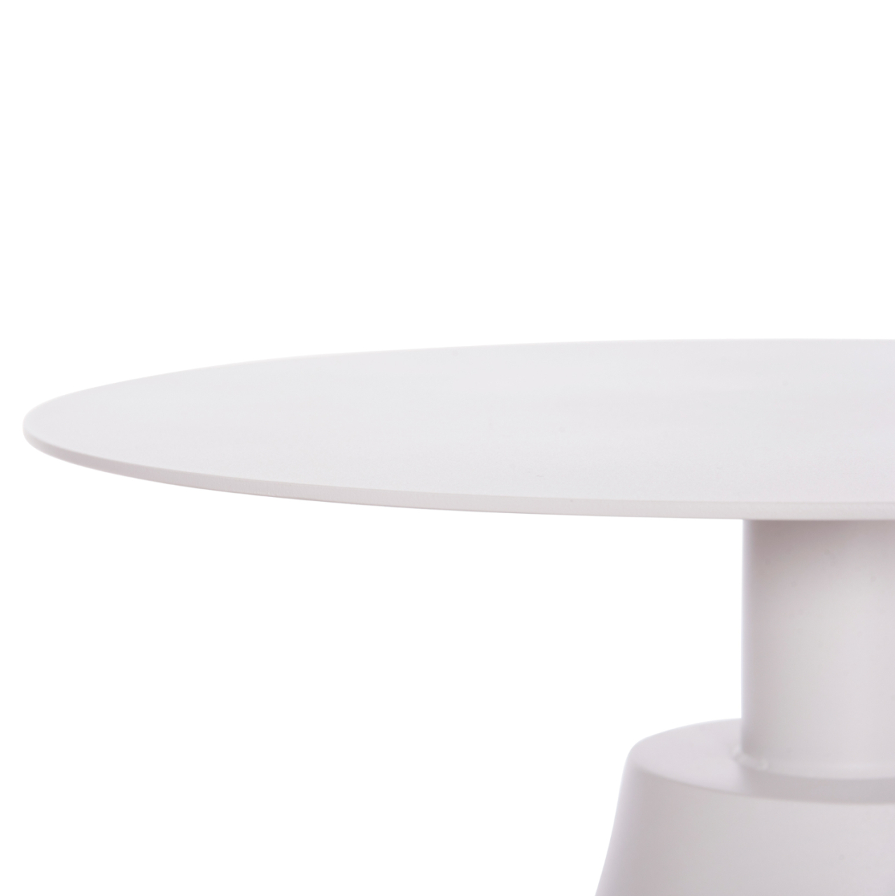 OUTDOOR ROUND SIDE TABLE SERA HM6270.02 ALUMINUM IN WHITE Φ50x56Hcm. [6]