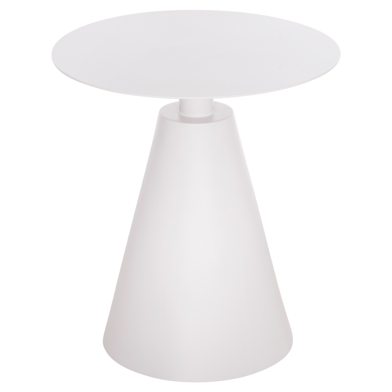 OUTDOOR ROUND SIDE TABLE SERA HM6270.02 ALUMINUM IN WHITE Φ50x56Hcm. [4]