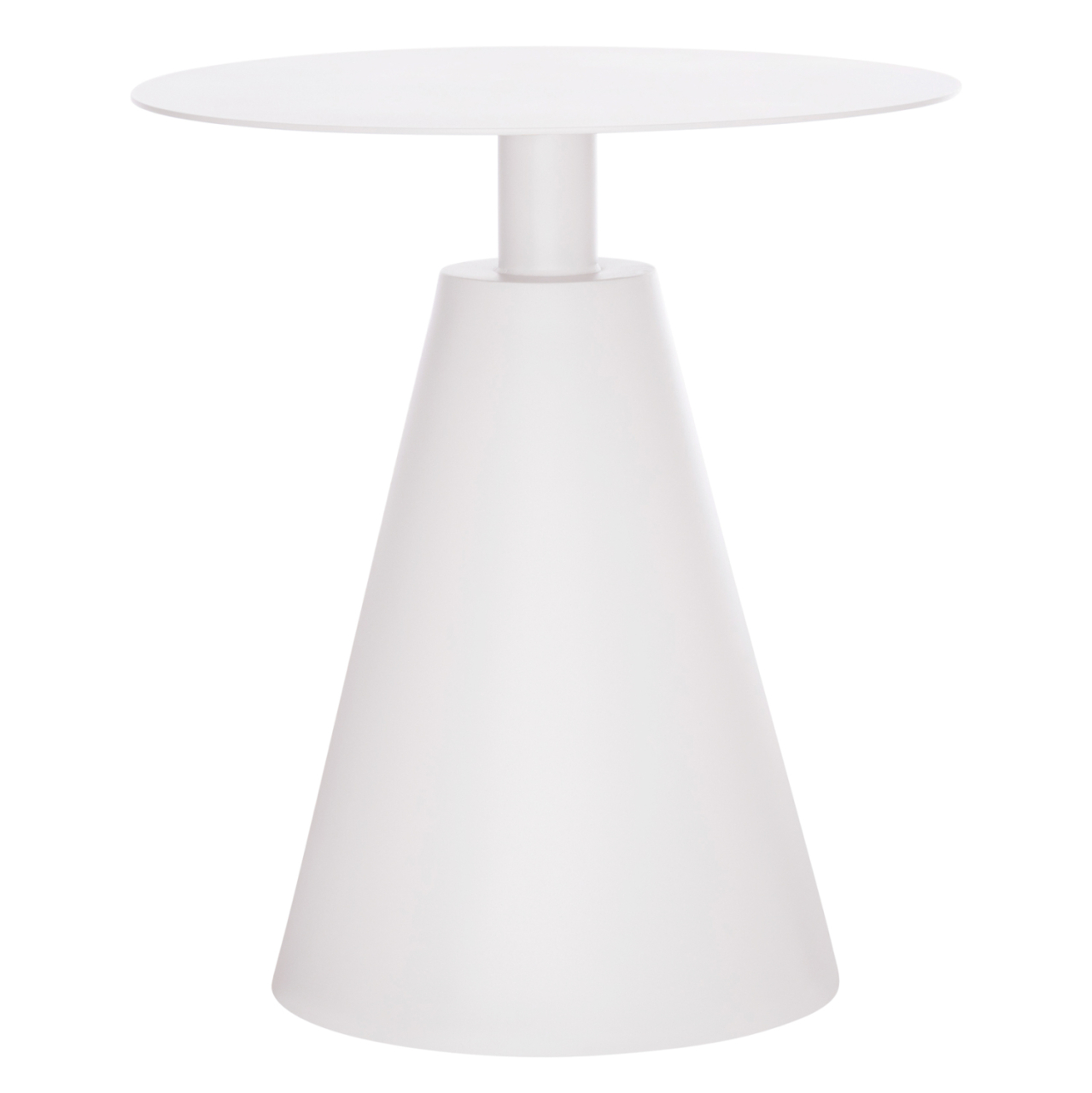 OUTDOOR ROUND SIDE TABLE SERA HM6270.02 ALUMINUM IN WHITE Φ50x56Hcm. [3]