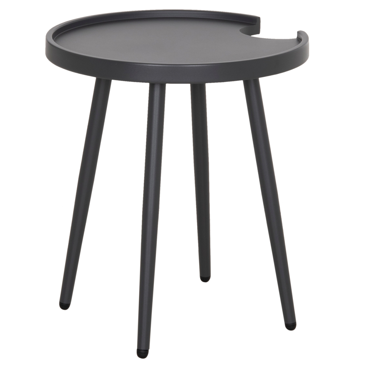 OUTDOOR ROUND SIDE TABLE TEROC HM6433.01 ALUMINUM IN GREY Φ47x53Hcm. [4]
