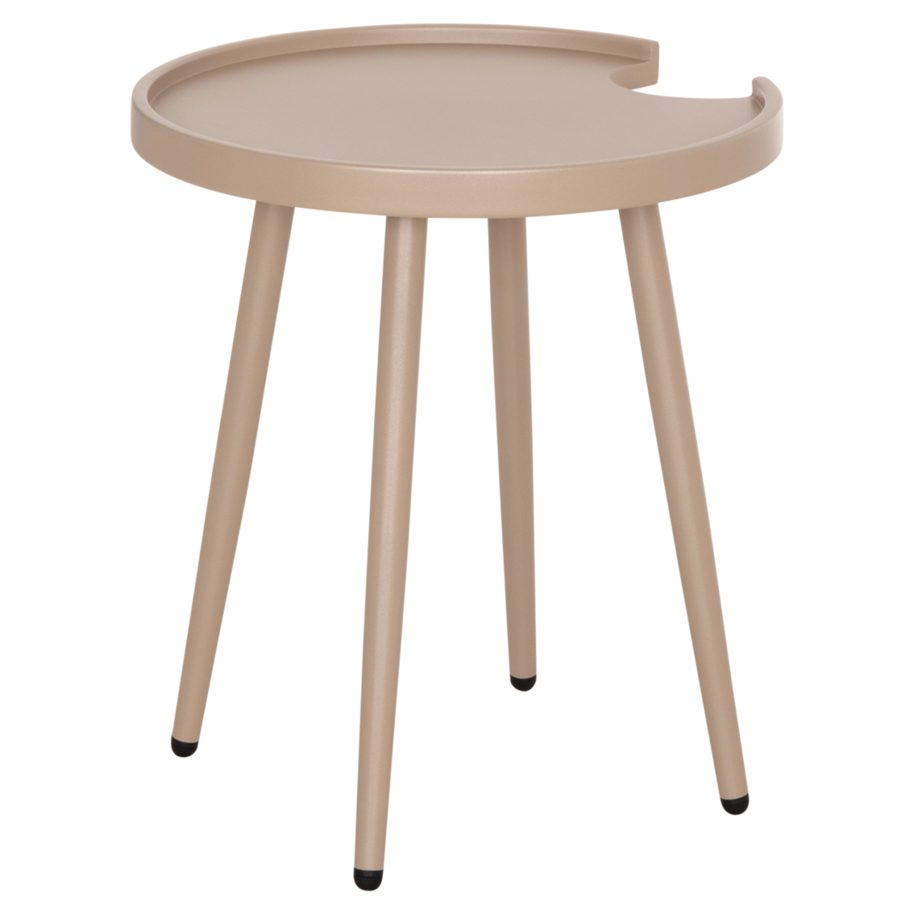 OUTDOOR ROUND SIDE TABLE TEROC HM6433.03 ALUMINUM IN CAPPUCCINO Φ47x53Hcm. [4]