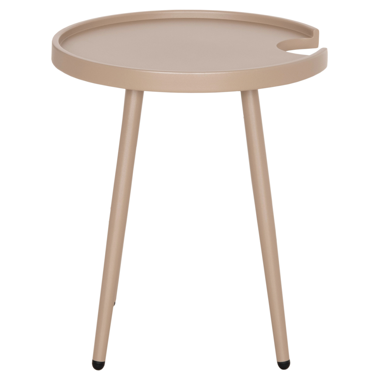 OUTDOOR ROUND SIDE TABLE TEROC HM6433.03 ALUMINUM IN CAPPUCCINO Φ47x53Hcm. [3]