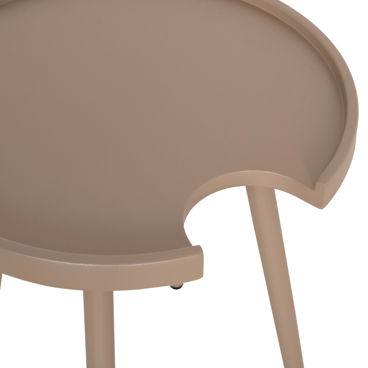 OUTDOOR ROUND SIDE TABLE TEROC HM6433.03 ALUMINUM IN CAPPUCCINO Φ47x53Hcm. [7]