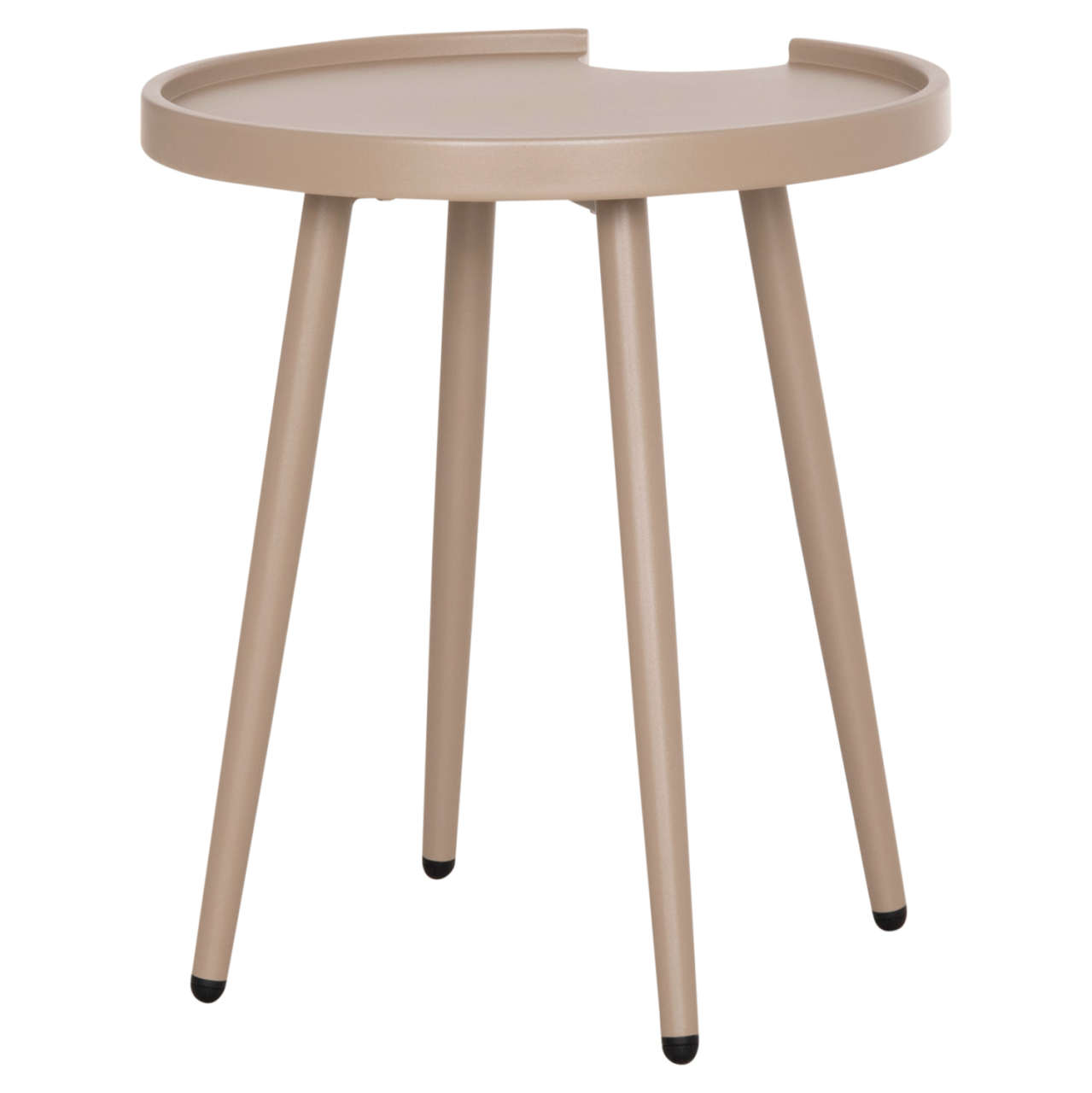 OUTDOOR ROUND SIDE TABLE TEROC HM6433.03 ALUMINUM IN CAPPUCCINO Φ47x53Hcm. [5]