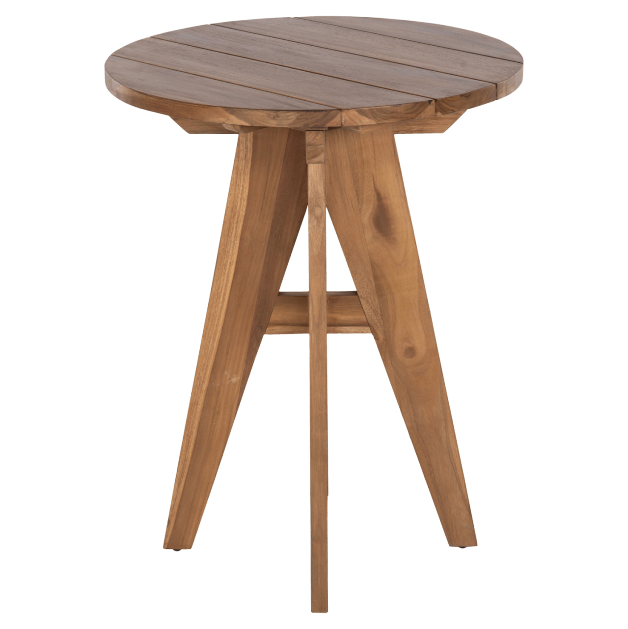 OUTDOOR ROUND TABLE LEO HM9859.11 SOLID TEAK WOOD IN NATURAL Φ60x75Hcm. [3]