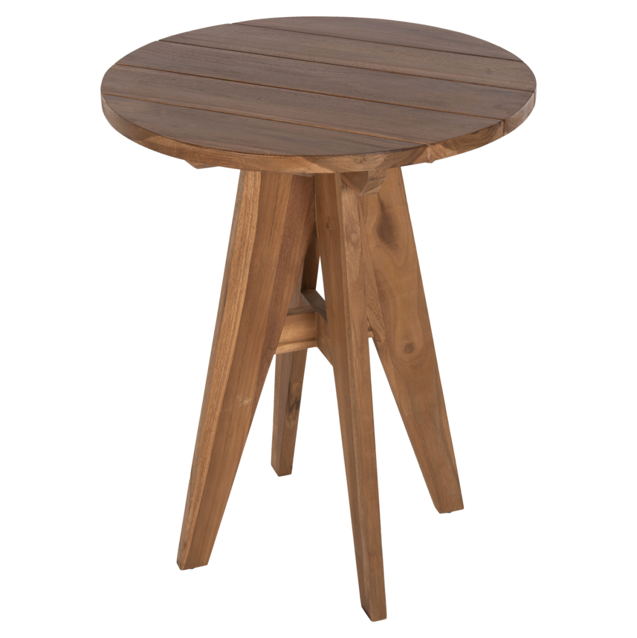 OUTDOOR ROUND TABLE LEO HM9859.11 SOLID TEAK WOOD IN NATURAL Φ60x75Hcm. [4]