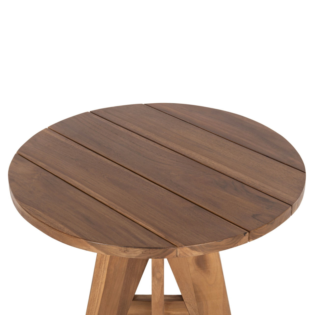 OUTDOOR ROUND TABLE LEO HM9859.11 SOLID TEAK WOOD IN NATURAL Φ60x75Hcm. [5]
