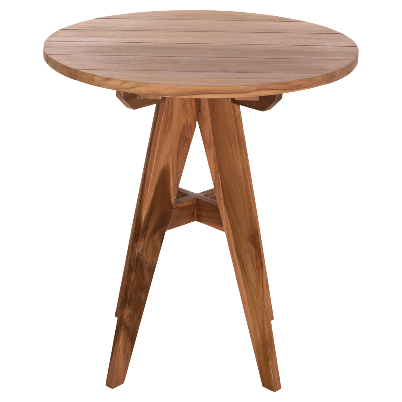 OUTDOOR ROUND TABLE LEO HM9917 SOLID TEAK WOOD IN NATURAL Φ70x75Hcm. [3]