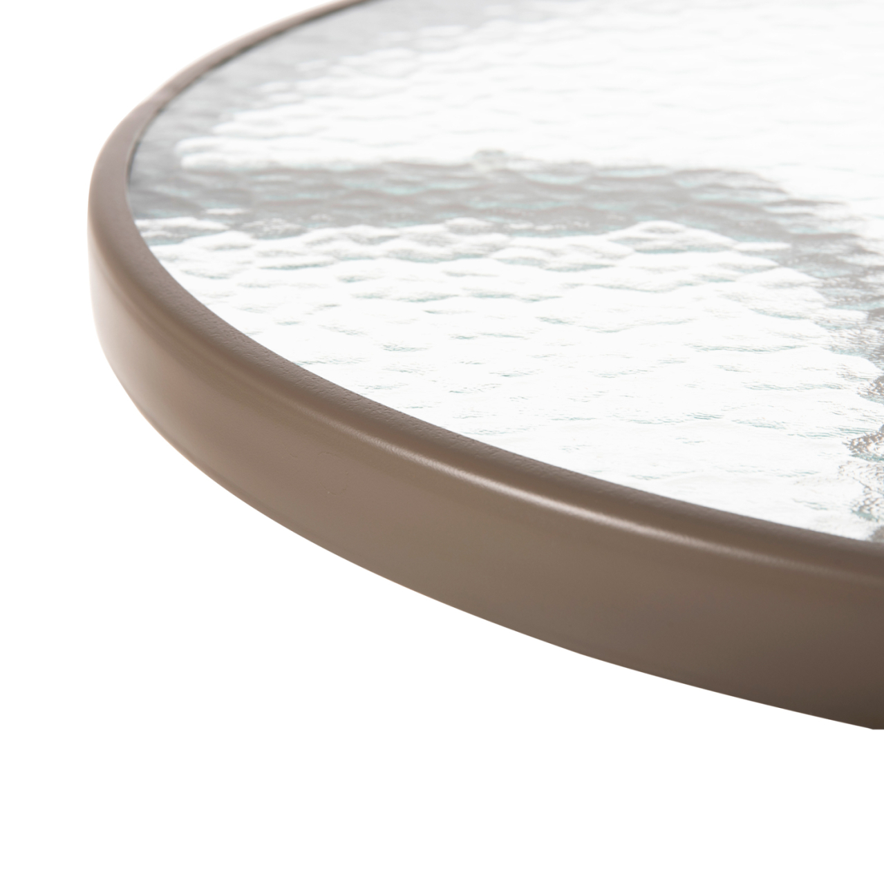 OUTDOOR ROUND TABLE LIMA HM5079.04 METAL IN CHAMPAGNE COLOR-GLASS TABLETOP Φ60x70Hcm [6]