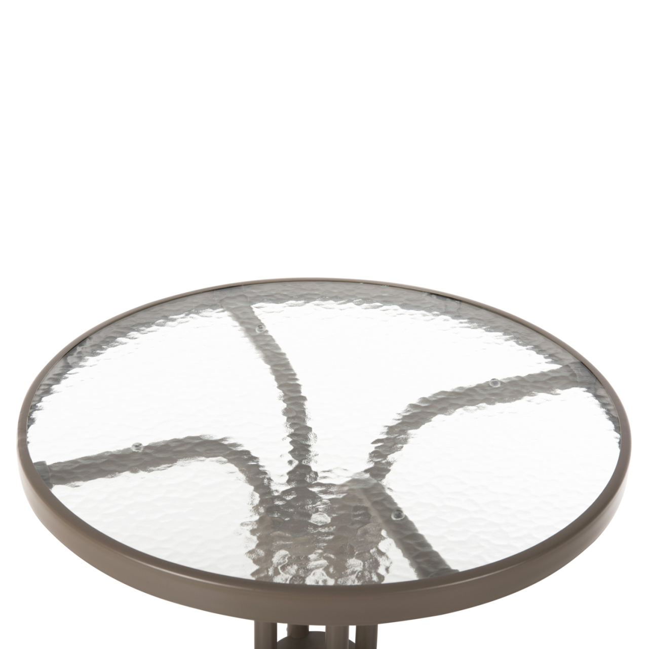 OUTDOOR ROUND TABLE LIMA HM5079.04 METAL IN CHAMPAGNE COLOR-GLASS TABLETOP Φ60x70Hcm [5]