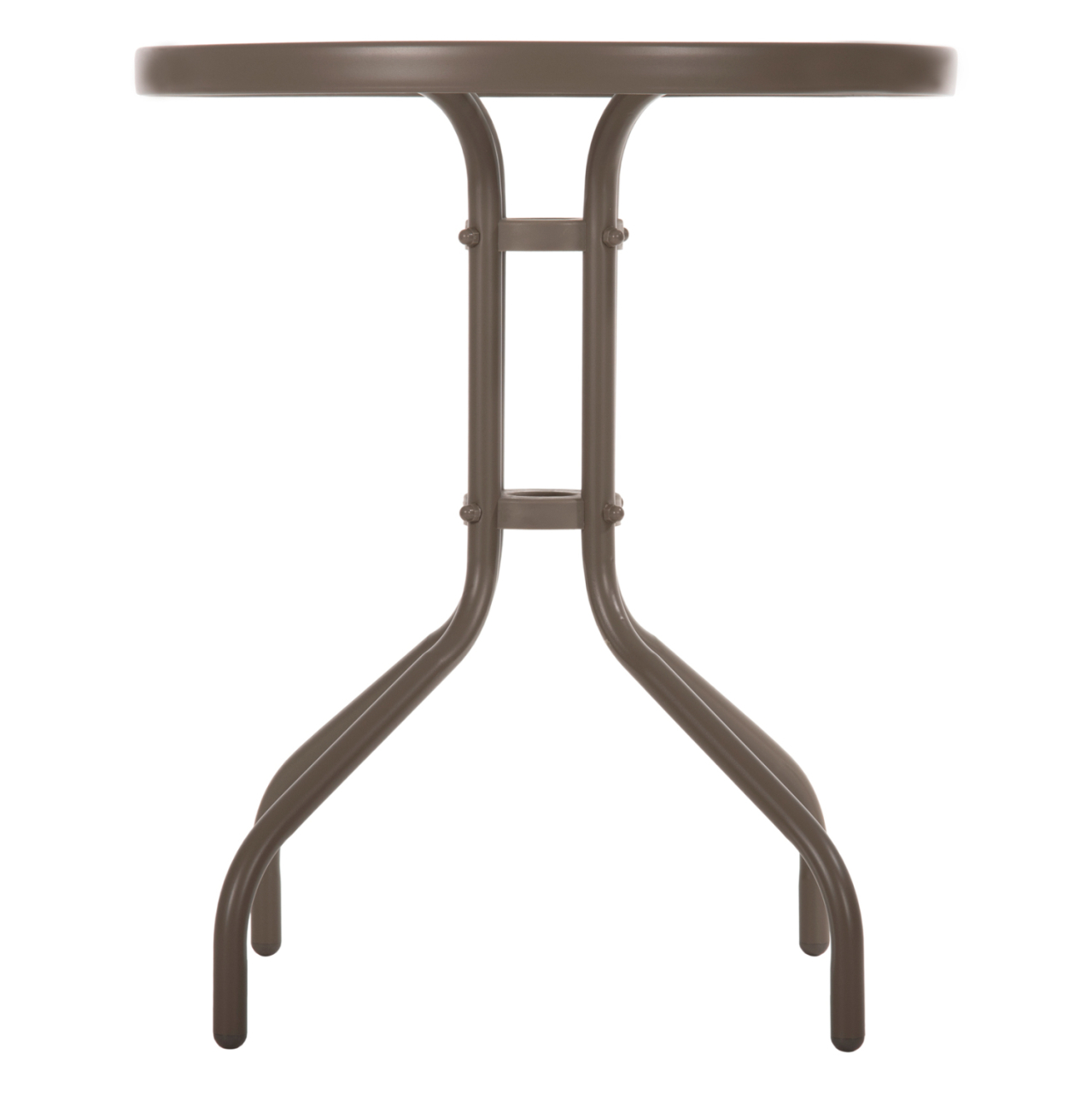 OUTDOOR ROUND TABLE LIMA HM5079.04 METAL IN CHAMPAGNE COLOR-GLASS TABLETOP Φ60x70Hcm [4]