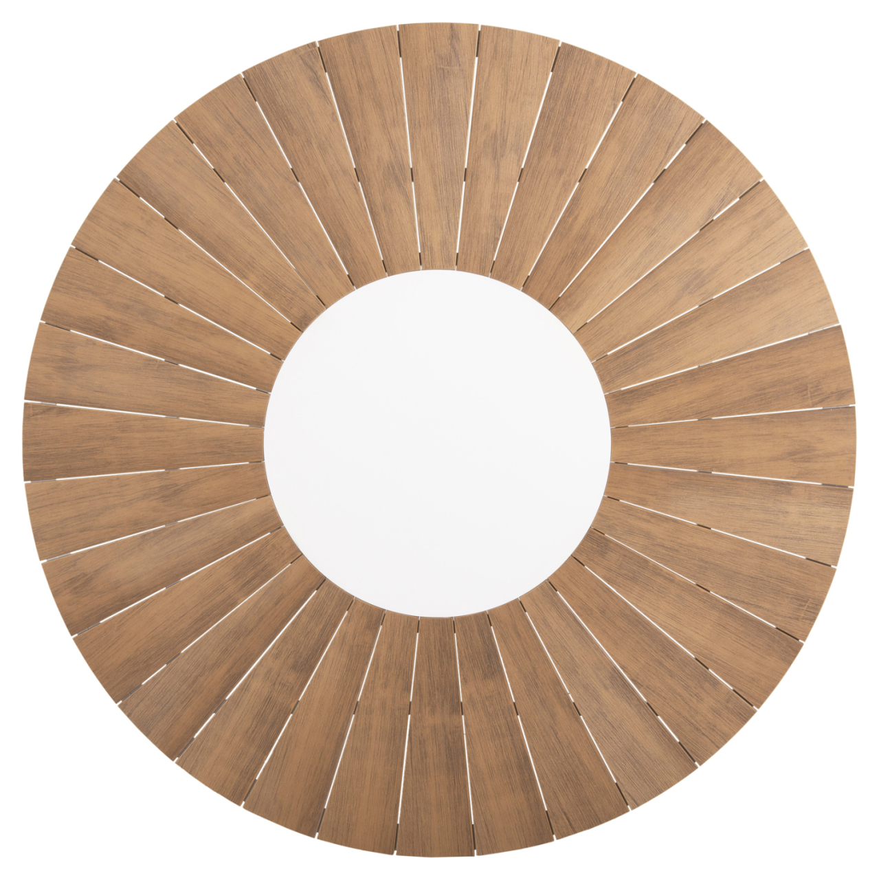 OUTDOOR ROUND TABLE MORIL HM6041.02 ALUMINUM IN WHITE-POLYWOOD IN NATURAL WOOD Φ120cm. [6]