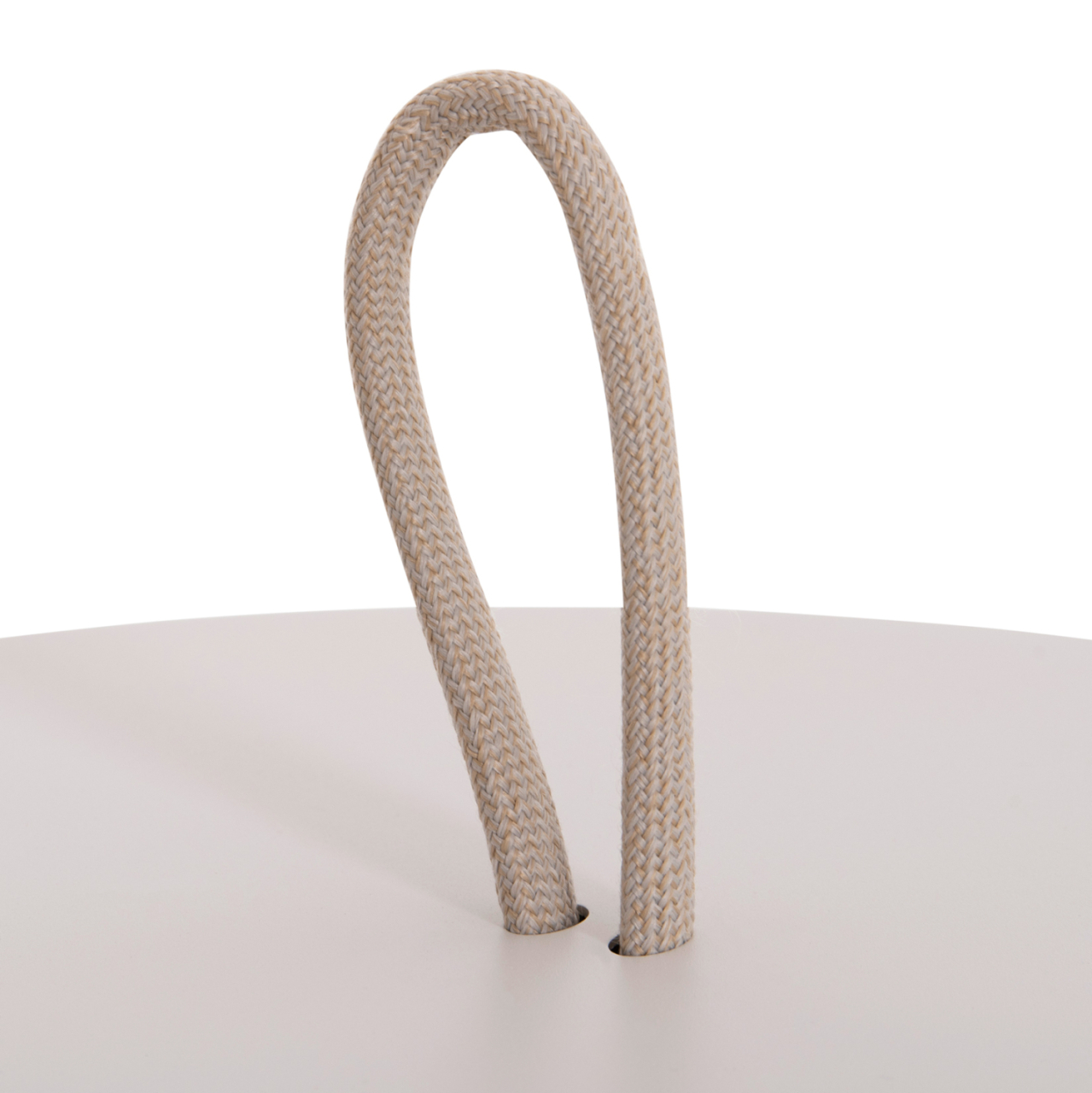 OUTDOOR SIDE TABLE MINO HM6433.02 ALUMINUM WHITE and ROPE BEIGE Φ47x53Hcm. [8]
