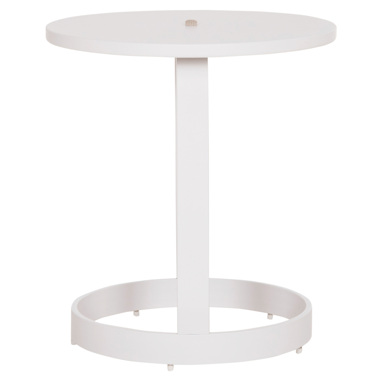 OUTDOOR SIDE TABLE MINO HM6433.02 ALUMINUM WHITE and ROPE BEIGE Φ47x53Hcm. [5]