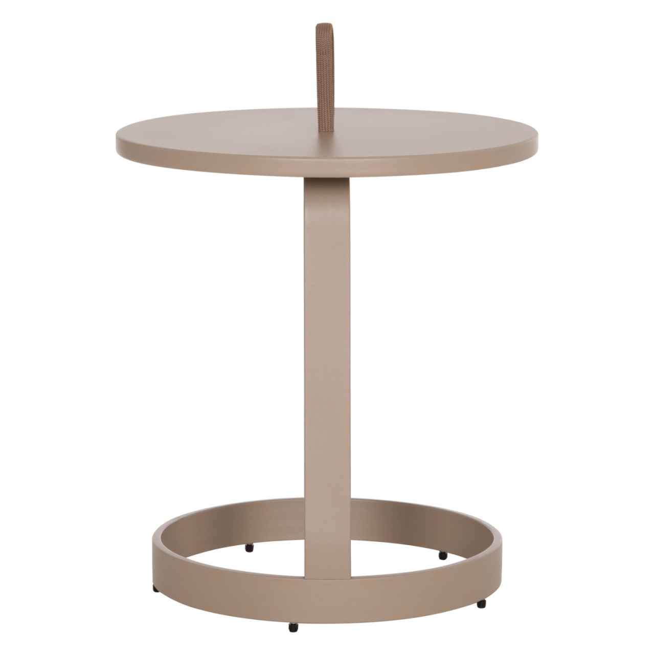 OUTDOOR SIDE TABLE MINO HM6433.03 ALUMINUM and ROPE IN CAPPUCCINO Φ47x53Hcm. [4]