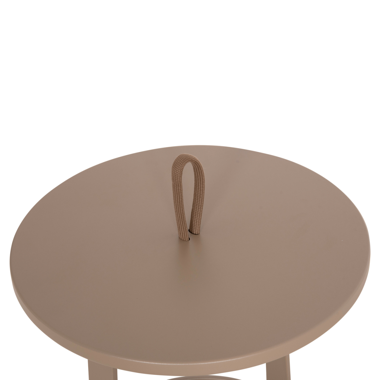 OUTDOOR SIDE TABLE MINO HM6433.03 ALUMINUM and ROPE IN CAPPUCCINO Φ47x53Hcm. [7]