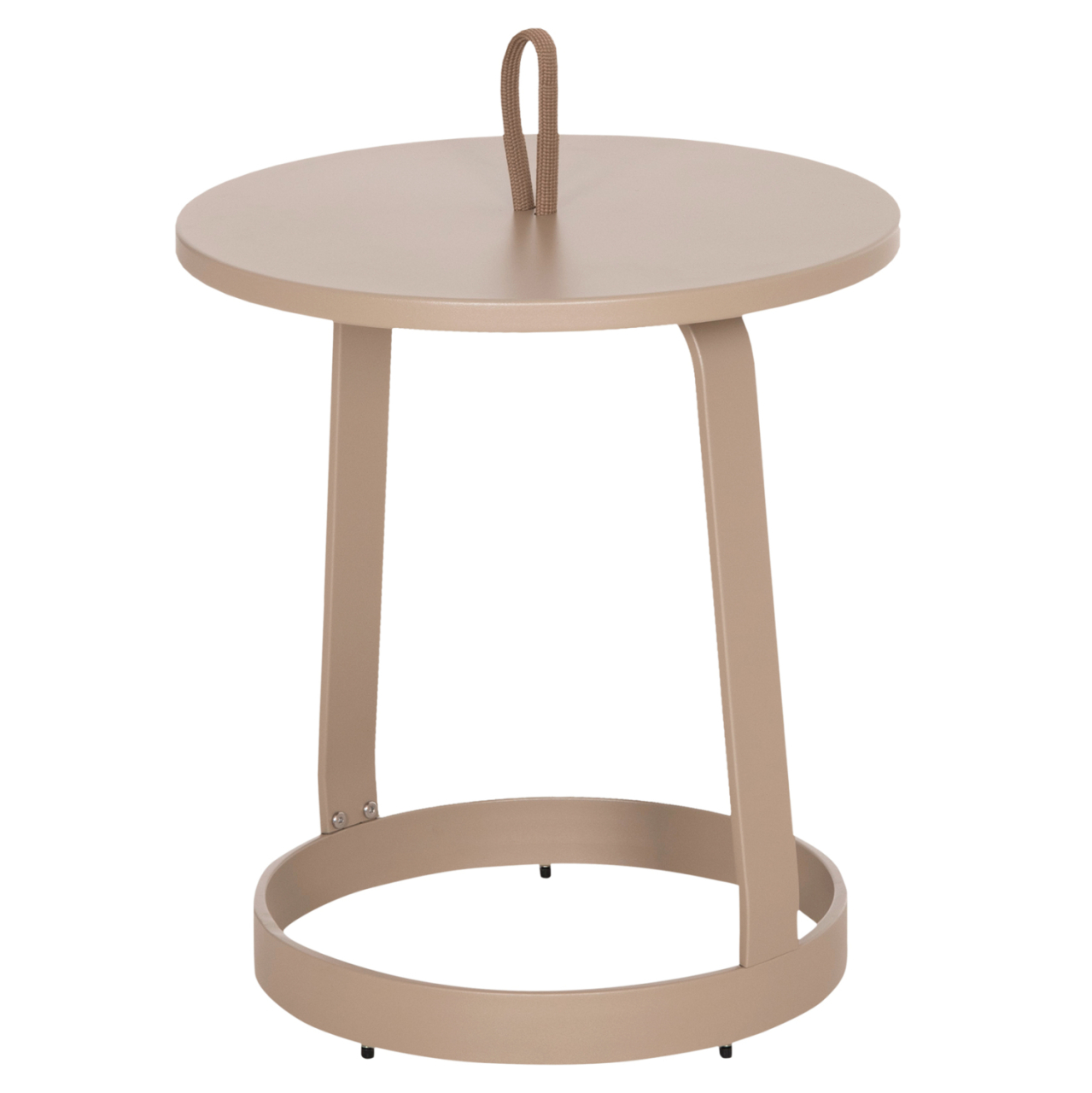 OUTDOOR SIDE TABLE MINO HM6433.03 ALUMINUM and ROPE IN CAPPUCCINO Φ47x53Hcm. [6]