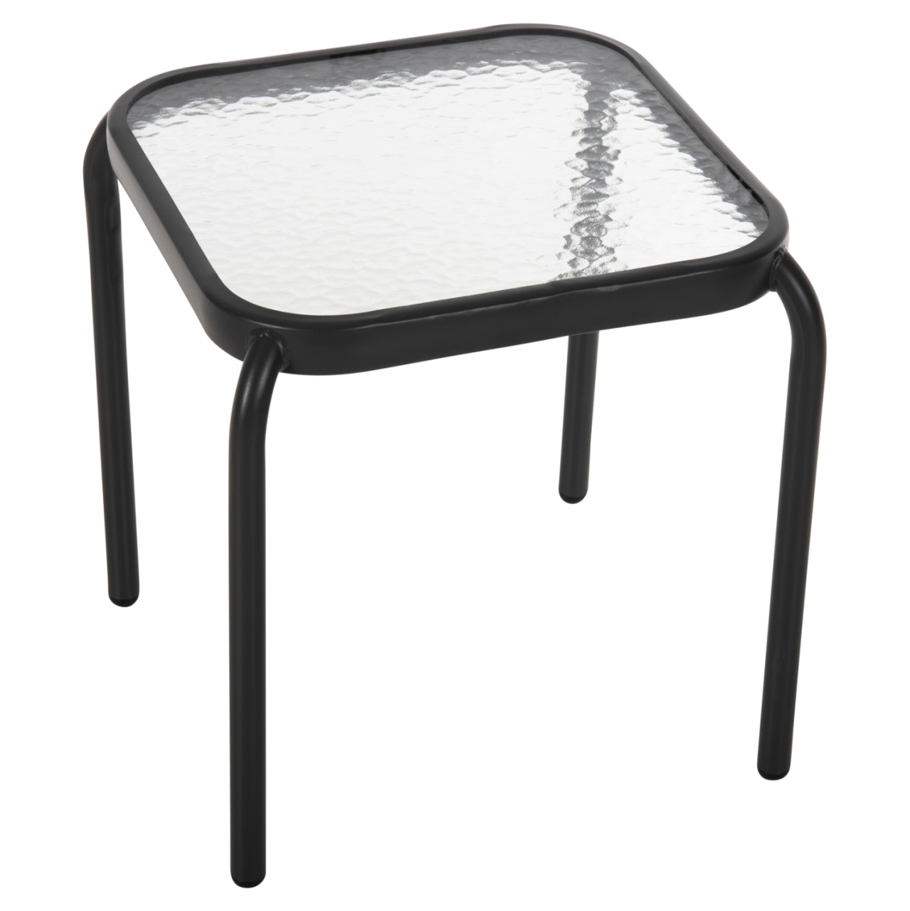 OUTDOOR SIDE TABLE SQUARE DIDO HM5975.01 METAL IN ANTHRACITE-GLASS 41x41x43Hcm. [4]